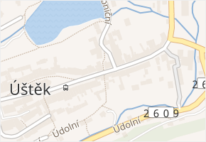 Mírové náměstí v obci Úštěk - mapa ulice