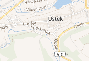 Podskalská v obci Úštěk - mapa ulice