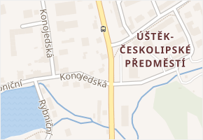 Polské lidové armády v obci Úštěk - mapa ulice
