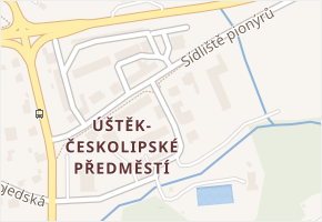 Sídliště pionýrů v obci Úštěk - mapa ulice