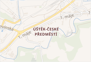 Úštěk-České Předměstí v obci Úštěk - mapa části obce