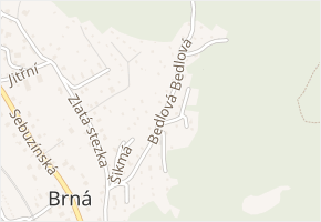 Bedlová v obci Ústí nad Labem - mapa ulice