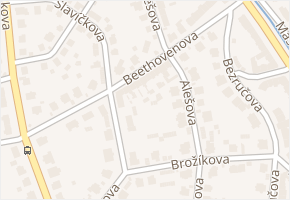 Beethovenova v obci Ústí nad Labem - mapa ulice