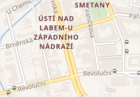 Brněnská v obci Ústí nad Labem - mapa ulice