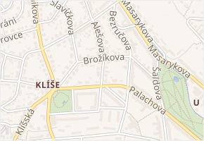 Brožíkova v obci Ústí nad Labem - mapa ulice