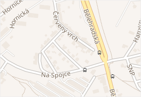 Červený vrch v obci Ústí nad Labem - mapa ulice