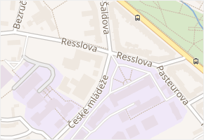 České mládeže v obci Ústí nad Labem - mapa ulice