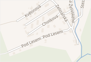 Chotkova v obci Ústí nad Labem - mapa ulice
