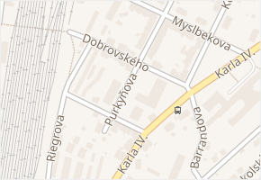 Dobrovského v obci Ústí nad Labem - mapa ulice