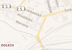 Dostojevského v obci Ústí nad Labem - mapa ulice
