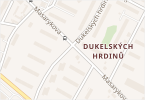 Dukelských hrdinů v obci Ústí nad Labem - mapa ulice