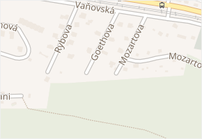 Goethova v obci Ústí nad Labem - mapa ulice