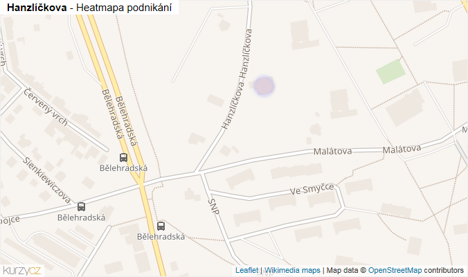 Mapa Hanzlíčkova - Firmy v ulici.