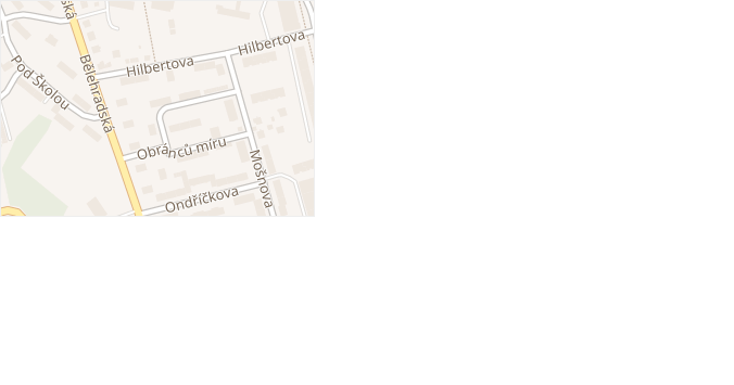 Hilbertova v obci Ústí nad Labem - mapa ulice