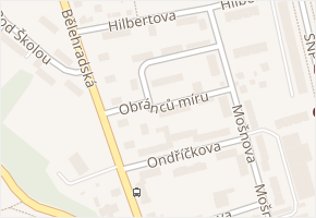 Ivana Olbrachta v obci Ústí nad Labem - mapa ulice
