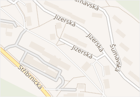 Jizerská v obci Ústí nad Labem - mapa ulice