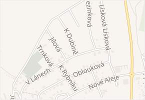 K Dubině v obci Ústí nad Labem - mapa ulice