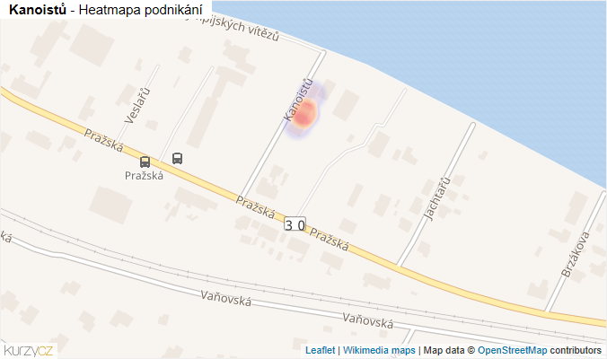 Mapa Kanoistů - Firmy v ulici.