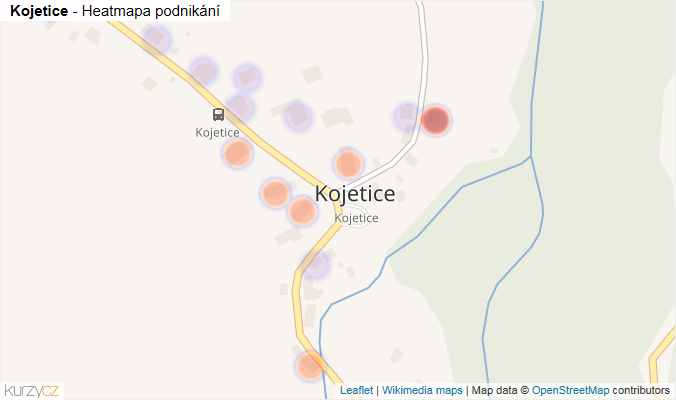 Mapa Kojetice - Firmy v části obce.
