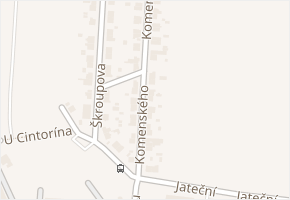 Komenského v obci Ústí nad Labem - mapa ulice