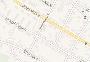 Kosmova v obci Ústí nad Labem - mapa ulice