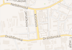 Krčínova v obci Ústí nad Labem - mapa ulice