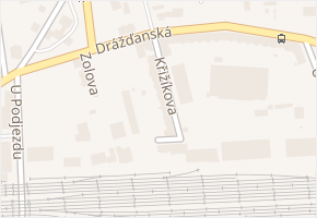 Křižíkova v obci Ústí nad Labem - mapa ulice