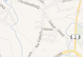 Liliová v obci Ústí nad Labem - mapa ulice