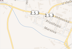 Mahenova v obci Ústí nad Labem - mapa ulice