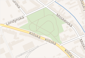 Mánesovy sady v obci Ústí nad Labem - mapa ulice