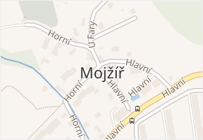 Mojžíř v obci Ústí nad Labem - mapa části obce