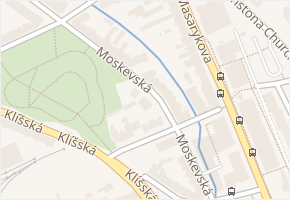Moskevská v obci Ústí nad Labem - mapa ulice