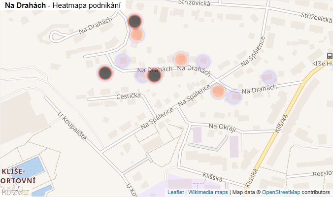 Mapa Na Drahách - Firmy v ulici.