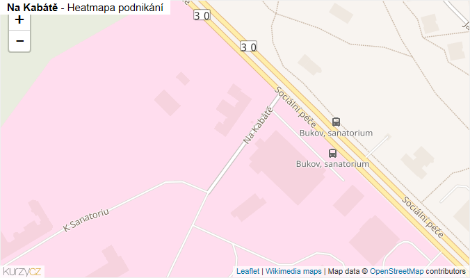 Mapa Na Kabátě - Firmy v ulici.