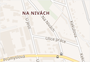 Na Nivách v obci Ústí nad Labem - mapa ulice