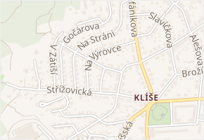 Na Výrovce v obci Ústí nad Labem - mapa ulice