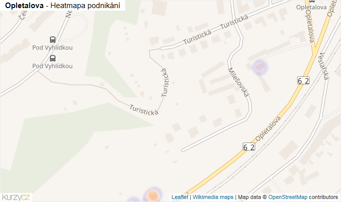 Mapa Opletalova - Firmy v ulici.
