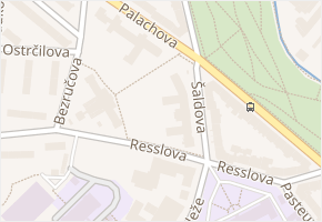 Palachova v obci Ústí nad Labem - mapa ulice