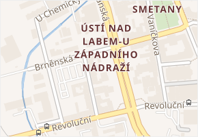Panská v obci Ústí nad Labem - mapa ulice