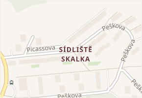 Picassova v obci Ústí nad Labem - mapa ulice