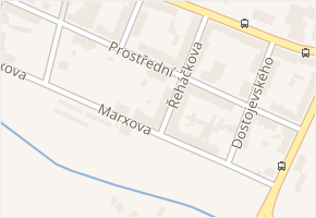 Prostřední v obci Ústí nad Labem - mapa ulice