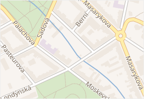 Růžový palouček v obci Ústí nad Labem - mapa ulice