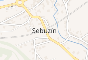 Sebuzín v obci Ústí nad Labem - mapa části obce