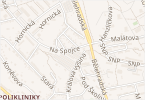Sienkiewiczova v obci Ústí nad Labem - mapa ulice