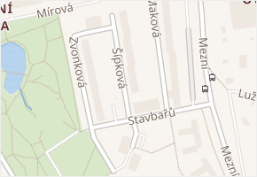 Šípková v obci Ústí nad Labem - mapa ulice