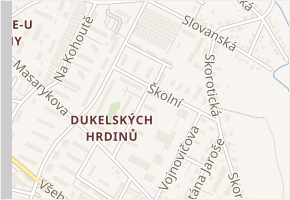 Školní v obci Ústí nad Labem - mapa ulice