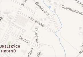 Slovanská v obci Ústí nad Labem - mapa ulice