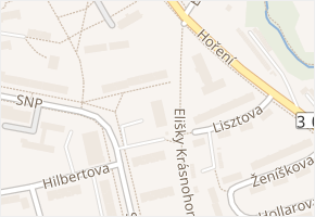 SNP v obci Ústí nad Labem - mapa ulice