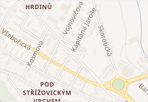 Sovova v obci Ústí nad Labem - mapa ulice