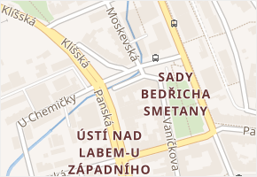 Špitálské náměstí v obci Ústí nad Labem - mapa ulice